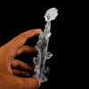 Apophyllite Crystals on Sparkling MM Quartz Stalactite Natural Mineral Specimen # B 6079
