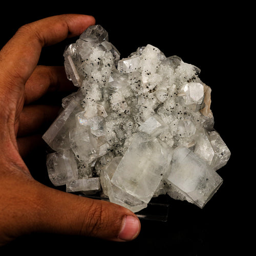 Apophyllite Cubes on Chalcedony Natural Mineral Specimen # B 5758