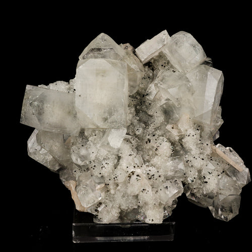 Apophyllite Cubes on Chalcedony Natural Mineral Specimen # B 5758