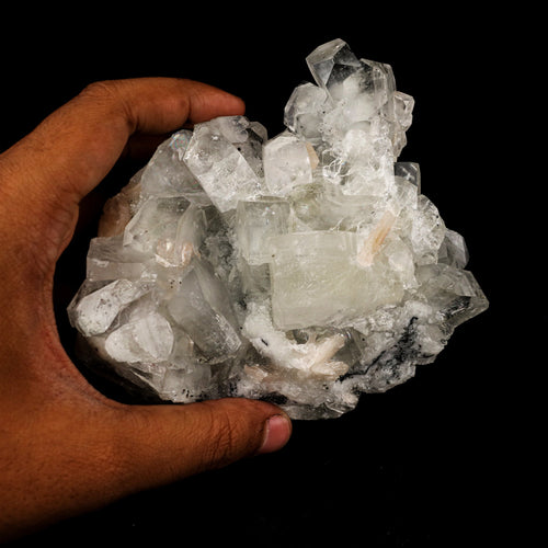 Apophyllite Cubes on Chalcedony Natural Mineral Specimen # B 5758