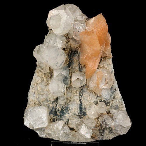 Apophyllite Cubes with Stilbite and Chalcedony Natural Mineral Specimen # B 5910