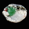 Rare Deep Green Apophyllite Flower with Red Stilbite on Calcite & Chalcedony | Old School Savda Quarry Zeolite Specimen, India DK103