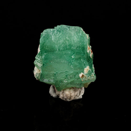 Apophyllite Green Cube on Chalcedony Natural Mineral Specimen # B 6388