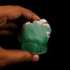 Apophyllite Green Cube on Chalcedony Natural Mineral Specimen # B 6388