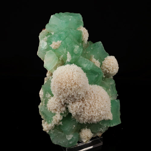 Apophyllite Green Cube with Mordenite Natural Mineral Specimen # B 5968