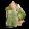Apophyllite green cube with Stilbite Natural Mineral Specimen # B 6506