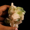 Apophyllite green cube with Stilbite Natural Mineral Specimen # B 6516