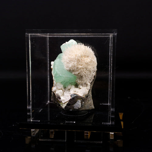 Apophyllite green with Mordenite Natural Mineral Specimen # B 6720
