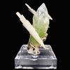 Rare Green Apophyllite with Scolecite on Custom Engraved Acrylic Base | Jalgaon, India Natural Mineral Specimen DK88