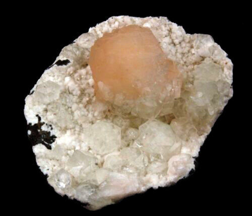 Apophyllite with Stilbite on Chalcedony Natural Mineral Specimen# B 1629