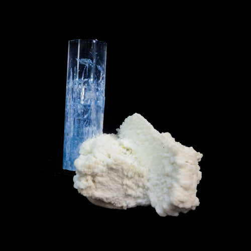 Aquamarine with Feldspar Natural Mineral Specimen # B 6983