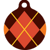 Argyle Fall HD Dog ID Tag