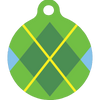 Lime Argyle HD Dog ID Tag