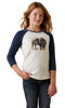 Ariat Girl's Painted Buffalo Raglan T-Shirt