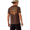 Ariat Mens Patriotic Badge Short Sleeve Shirt, 100% Cotton Unisex Top