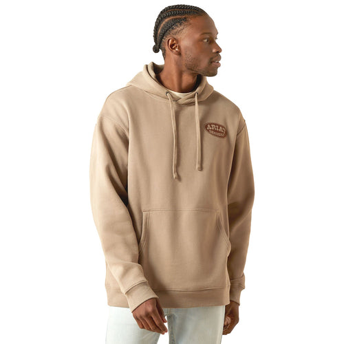 Ariat Mens Sendero Slow Horses Graphic Hoodie – Relaxed Fit Brushed Fleece Pullover