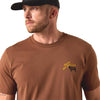 Ariat Mens Short Sleeve Shirt, BBQ Smoke Western Graphic Tee