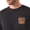 Ariat Mens Short Sleeve Shirt, Leather Patch Western Tee