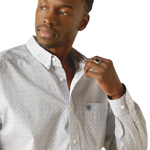 Ariat Mens Wrinkle Free Declan Classic Fit Long Sleeve Shirt – Iron-Free Button-Front Shirt