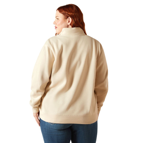 Ariat Womens Denim & Supply 1/2 Zip Sweatshirt – Midweight Fleece Casual Pullover