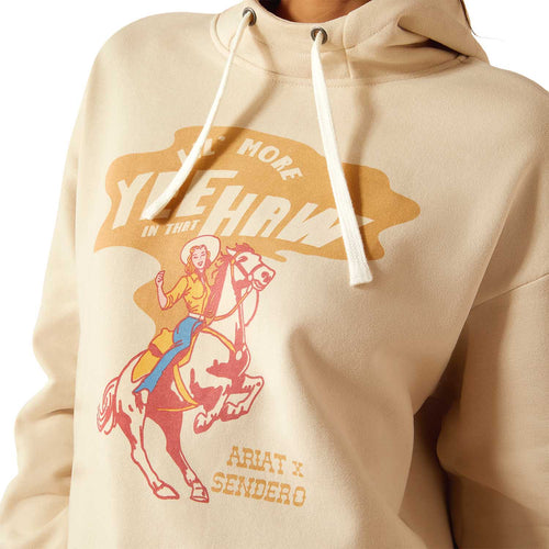 Ariat Womens Essential Sendero Yeehaw Oversized Graphic Hoodie – Casual Texas-Inspired Pullover