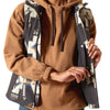 Ariat Womens Logo Softshell Western Print Vest – Durable Outdoor Layer with Zip Pockets