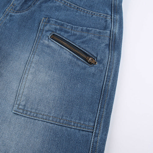 Women's Heavy Zipper Cargo Jeans