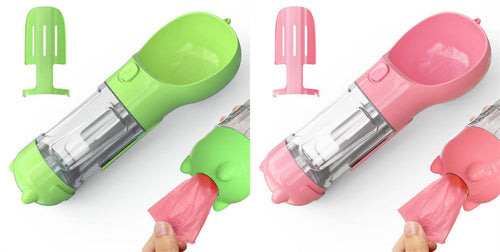 3-in-1 Pet Travel Water Bottle Feeder