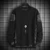 Men's Plus Size Waffle Contrast Color Stitching Sweatshirt