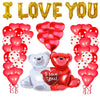 12 Inch Love Printed Balloon 18 Inch Love Hug Bear
