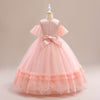 Girls' Lace Stitching Umbrella Princess Dress