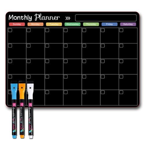 Calendar Magnetic White-board Wall Sticker Learning Schedule Refridgerator Magnets Message Board