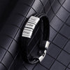 Stainless Steel Leather Woven Bracelet