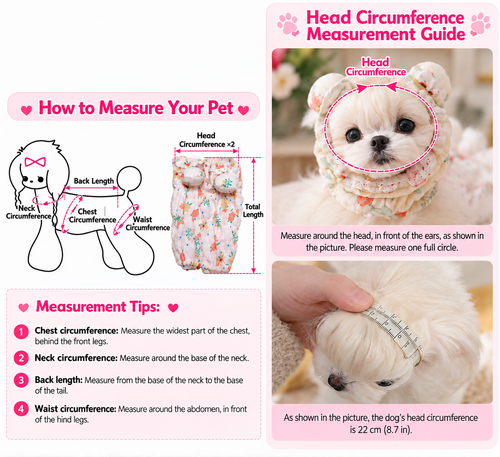 Cotton Dog Snood for Long Ears and Mealtimes