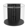 90 Gallon Glass 3/4 Cylinder Round Aquarium With Stand and Canopy in Golden Oak