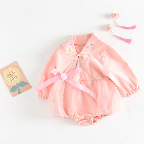 Hanfu Chinese Style Clothes Full Moon Suit One Year Old Photo Princess Clothes