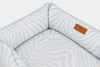 Chester & Lee | Velvet Sleeper Dog Bed Light Blue Zebra