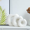 Nordic Style Simple Ceramic Vase Semicircle Creative Flower Device