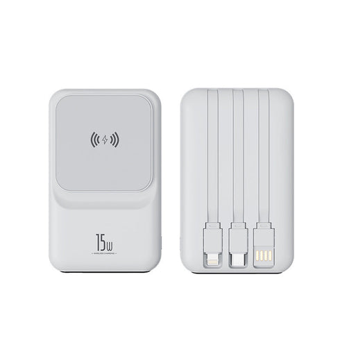 Magnetic Wireless Charger Power Bank With Cable Super Fast Charge Mobile Power 10000 MA