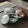 Retro Creative Ceramic Large Ashtray Office Smoke Cup Car Windproof And Fly Ash