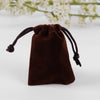 Flannel Drawstring Jewelry Solid Drawstring Pocket
