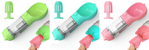 3-in-1 Pet Travel Water Bottle Feeder