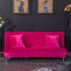 All-inclusive Silver Fox Velvet Armless Folding Sofa Bedspread