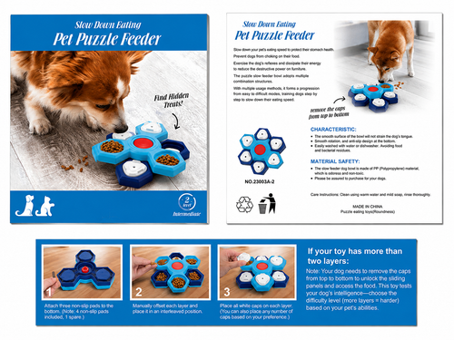 Hexagon Pet Puzzle Feeder Toy
