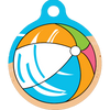 Beach Party HD Dog ID Tag
