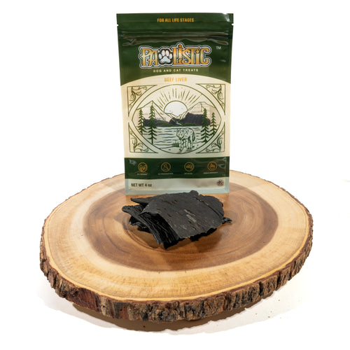 Pawlistic Beef Liver Treats for Dogs & Cats - 4oz - Single Ingredient, All-Natural, High Protein, Made in USA, High in Vitamins, Great for Training