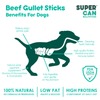 6 Beef Gullet Sticks 8oz (25-Pack)