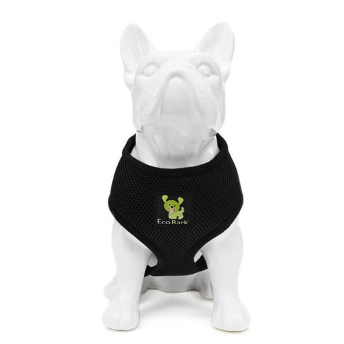 EcoBark Black Dog Harness - Over-the-Head Dog Vest Halter Dog for Small to Medium Dogs and Puppies