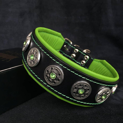 Bijou collar black & green