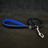''Bijou'' leather lead blue soft padded 